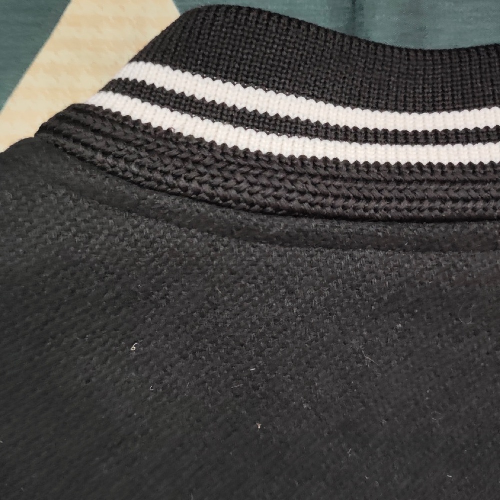 Saint Laurent Black varsity jacket with white trim - Picture 6 of 8